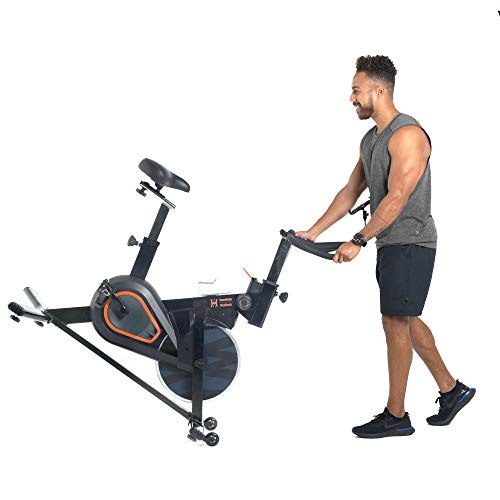 Women’s Health Men’s Health Indoor Cycling Exercise Bike with MyCloudFitness App and Phone/Tablet Holder, Black (1227)