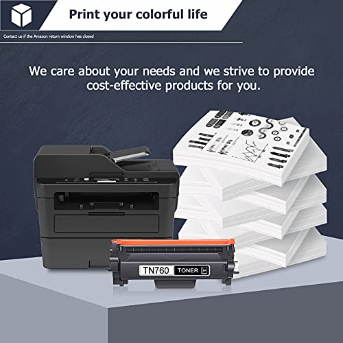 8 Pack Black TN-760 Compatible High Yield Toner Cartridge Replacement for Brother TN760 MFC-L2710DW L2750DW L2750DWXL HL-L2350DW L2370DW/DWXL L2390DW L2395DW Printer Toner Cartridge,Sold by JETACOLOR.
