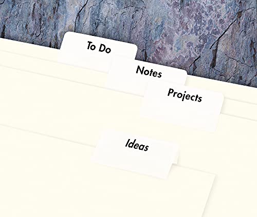 Avery Printable Self-Adhesive Plastic Tabs, 1-3/4", Repositionable Adhesive, White, 80 per Pack, 24 Packs, 1,920 Total Tabs (16282)