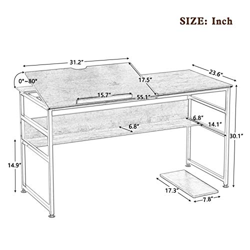 L-sister Perfect embellishment Painting And Study When Required, Can Be Exploited In The Office, Advanced Art Craft Table, Adjustable And Tiltable Study Table, Multifunctional Drawing Table Easy to as