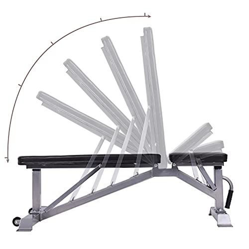 AKDSteel Weight Bench,Adjustable Weight Bench for Full Body Workout,Exercise Bench for Weight lifting and Strength Training Adjustable Sit Up Bench Gym Equipment