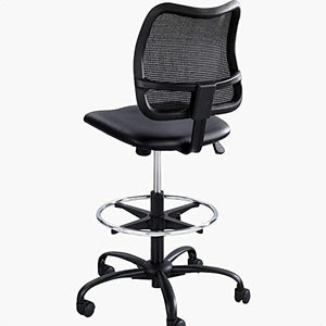 DATOZA Mid-Back Mesh Drafting Chair with Tilt Lock and Lumbar Support - Gray