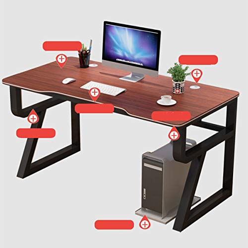 AAGYJ Ergonomic Gaming Desk with Large Surface, R-Shaped Stable Leg and Computer Table Workstation Office Desk Student Desk Gaming Table,C,1606075cm