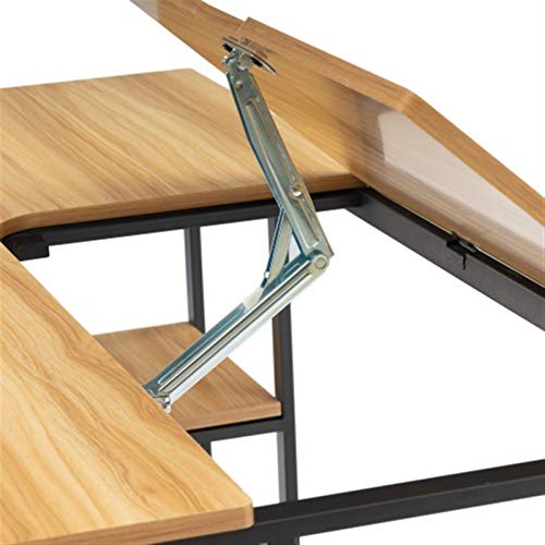 MDZZ 55 Inch Multi-Function Drafting Table,Computer Desk，Phone，pad，Computer 12 Different Position Adjustable Stand Table Multi-Function Drawing Table with Adjustable Tiltable Stand Table Board