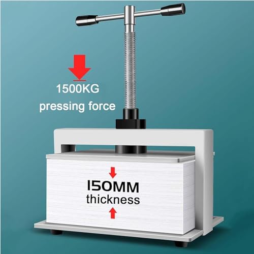 Generic Bookbinding Press Machine, A3/A4 Flat Paper Press, Double Balance Rod Steel Notes Invoice Flattening Nipping Machine