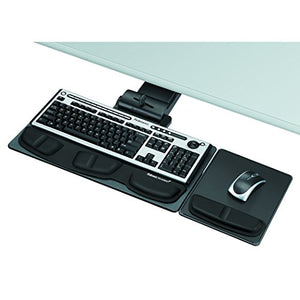 Fellowes 8036101 Professional Executive Adjustable Keyboard Tray, 19w x 10-5/8d, Black