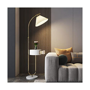 VejiA Floor Lamp End Table with USB Charging Port & Wireless Charger
