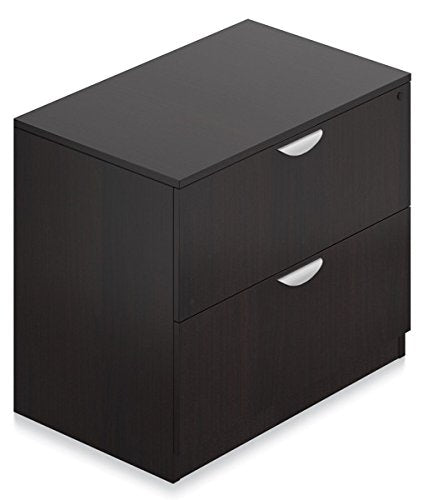 Offices To Go 36" Two Drawer Lateral File Cabinet Dimensions: 36"W X 22"D X 29 1/2"H Two Drawer Lateral File Cabinet W/Top Quality Full Extension Ball Bearing Slides - American Dark Cherry
