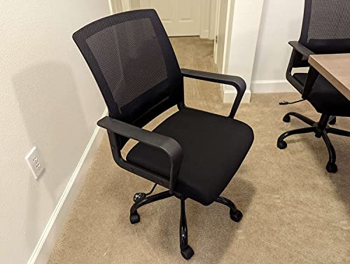 CLATINA Ergonomic Rolling Mesh Desk Chair with Executive Lumbar Support - Black 4 Pack