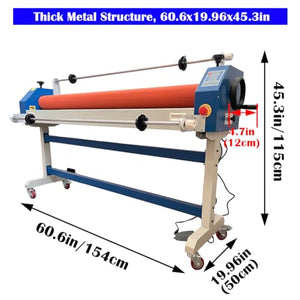 EQCOTWEA 51in Electric/Manual Dual-use Cold Laminator, Auto Wide Format Roll Laminator