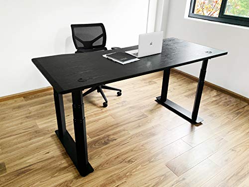 VWINDESK VJ401 Electric Height Adjustable Standing Corner Desk Frame - Four Motors, Memory Keypad (Black)