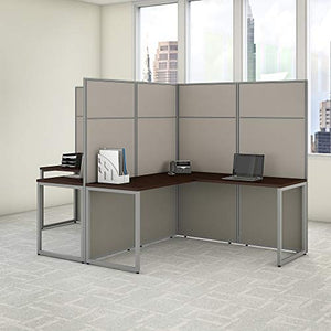 Bush Business Furniture Easy Office 2 Person L Shaped Cubicle Desk Workstation