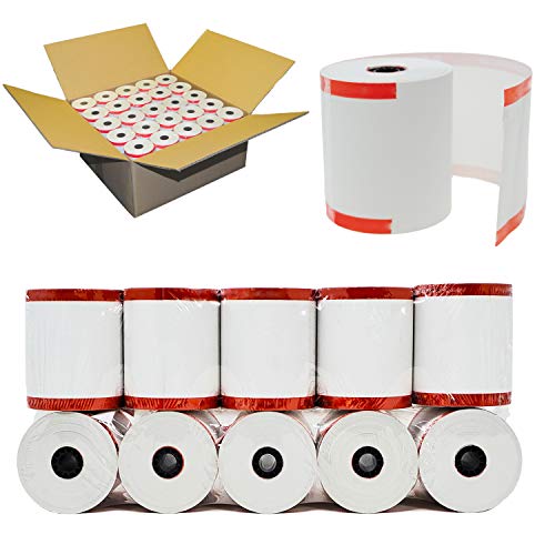 Clover PoS 3-1/8" x 230' (50 GSM) Thermal Receipt Paper - 500 New Rolls from BUYREGISTERROLLS