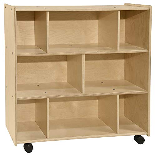Contender - Birch 8 Cubby Storage Unit, Art&Craft organizer for kids Kindergarten, Homeschool, Daycare, Nursery, Preschool, Safe And Certified , In Natural