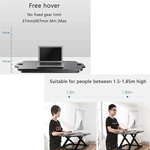 SMSOM Standing Desk Converter, Adjustable Height Sit Stand Desk Riser - Black