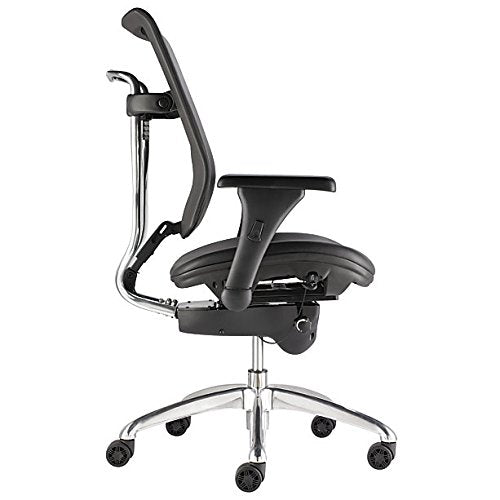 WorkPro Commercial Leather Executive Chair, Black