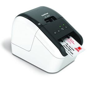 Brother QL-800 High-Speed Professional Label Printer, Lightning Quick Printing, Plug & Label Feature, Brother Genuine DK Pre-Sized Labels, Multi-System Compatible – White Printing Available