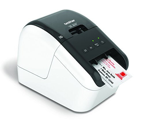 Brother QL-800 High-Speed Professional Label Printer, Lightning Quick Printing, Plug & Label Feature, Brother Genuine DK Pre-Sized Labels, Multi-System Compatible – White Printing Available