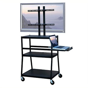 VTI Wide Body Cart for up to 42" Flat Panel TV w/Pull Out Shelf