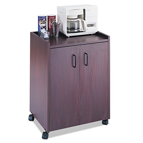 Safco 8953MH Mobile Refreshment Center One-Shelf 23w x 18d x 31h Mahogany