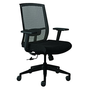 Safco Products GS22SVRBLK Gist Chair, Black/Silver