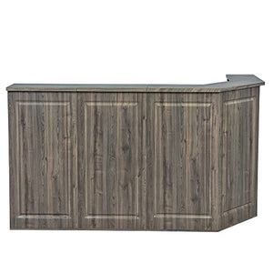 Dir Reception Desk Valencia Combination in Rustic Teak with Lights