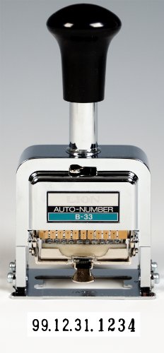 Lion Pro-Line Heavy Duty Dual Function Automatic Numbering and Dating Machine with 10-Wheel (B-33)