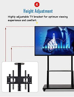 WEBOL TV Brackets for Wall Mount & Mobile Cart - 32-75 Inch LCD LED Plasma Display Stand