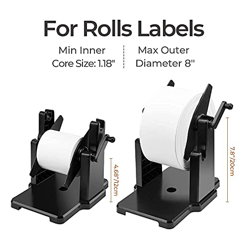 MUNBYN Label Printer with Pack of 500 Label Paper, Paper Holder, Thermal Printer for Barcodes-Labels Labeling, Compatible with UPS, FedEx, Amazon, Ebay, Etsy, Shopify,etc