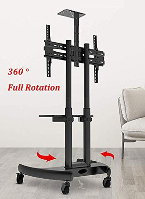 Generic Universal TV Stand/Cart - Heavy Duty Rolling TV Cart for 32-70 Inch TV, 1.9M Height, 75Kg Load