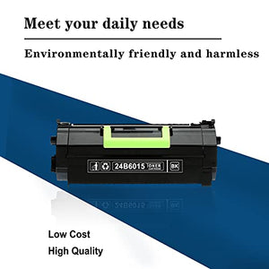 Compatible 24B6015 (2 Pack Black) High Yield Toner Cartridge Replacement for Lexmark M5155 M5163 XM5163 XM5170 M5170 Printer Toner Cartridge.