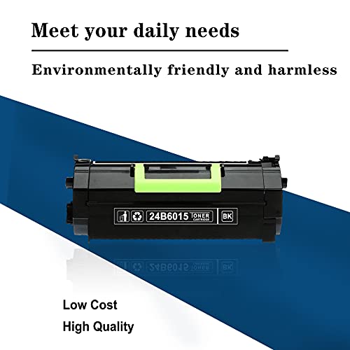 Compatible 24B6015 (2 Pack Black) High Yield Toner Cartridge Replacement for Lexmark M5155 M5163 XM5163 XM5170 M5170 Printer Toner Cartridge.
