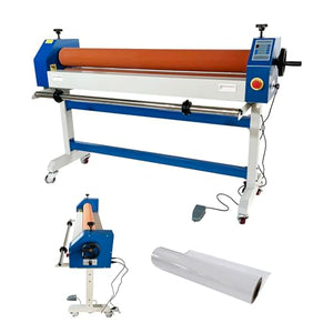 INTBUYING 51in Electric/Manual Cold Laminator with 5.1in Rubber Rollers