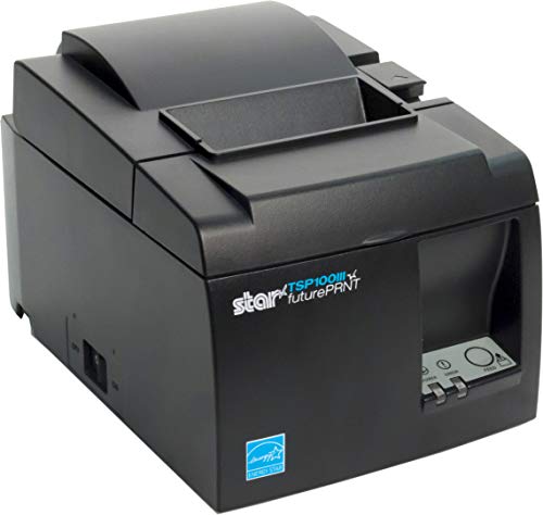 Star Micronics TSP143IIIU Bundle - USB Thermal Receipt Printer with 13" x 13" 4 Bill / 5 Coin Value Series Cash Drawer Featuring 2 Media Slots - Gray/Black