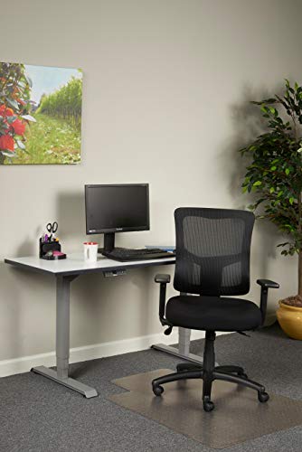 Alera ALEELT4214S Elusion II Series Mesh Mid-Back Synchro with Seat Slide Chair, Black