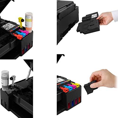 Canon PIXMA G6 20 MegaTank All-in-One Wireless Color Photo Inkjet Printer, Black - Print Copy Scan- 2-Line Mono LCD, Print up to 3800 4" x 6" Photos, 4800 x 1200 dpi, 6-Color Dye-Based Inks, 8.5 x 11