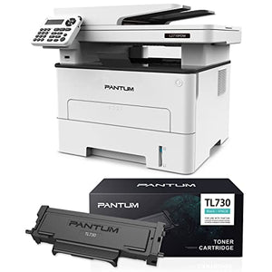 All in One Monochrome Printers Laserjet Machine Printers Multifunction Black and White Wireless Laser Printer Copier, Scanner and Fax with ADF, Pantum L2710FDW(V1M58A) with TL-730