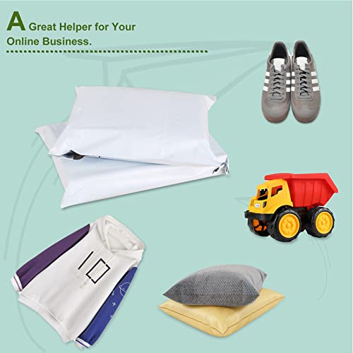 SJPACK 10x13-inch 3000 Bags 2.5 Mil Poly Mailers Envelopes Bags With Self-sealing Strip White Bags