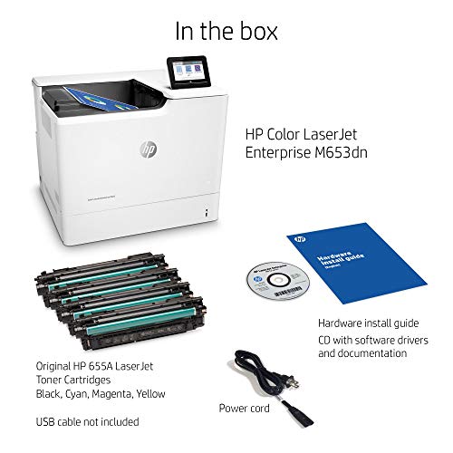 HP Color LaserJet Enterprise M653dn Printer with Duplex Printing (J8A04A)