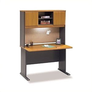 Bush Business Series A 48" Computer Desk with Hutch in Natural Cherry