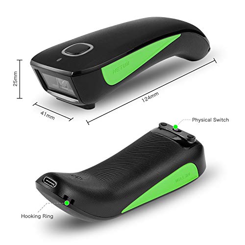 NETUM C740 Mini Barcode Scanner, Bluetooth & 2.4G Wireless 3-in-1 Portable USB CCD Image Reader