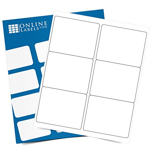 4 x 3.33 Rectangle Shipping Labels - Permanent, White Matte - Wine, Pallet Labels - 6-Up - Pack of 30,000 Labels, 5,000 Sheets - Inkjet/Laser Printers - Online Labels
