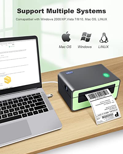 POLONO Label Printer - 150mm/s 4x6 Gerrn Thermal Label Printer, POLONO Packing Tape, 2.7 mil, 1.88" x 60 Yards, Total 720Y, 3" Core, 12 Rolls, Compatible with Amazon, Ebay, Etsy, Shopify and FedEx
