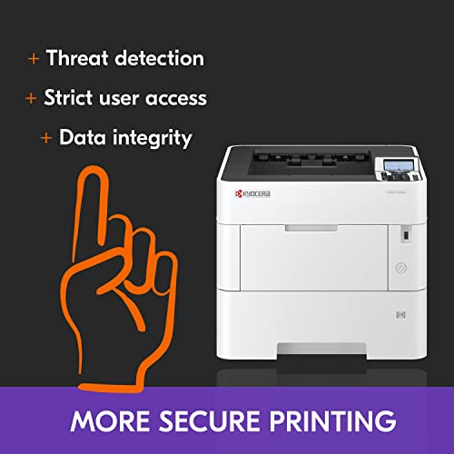 KYOCERA ECOSYS PA5000x Monochrome Laser Printer, 52 ppm, 600 x 600 dpi, 600 Sheet Tray