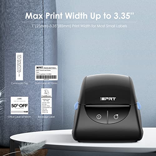 iDPRT Label Printer with 300pcs Labels- Thermal Label Maker with Auto Label Detection, 1"-3.35" Print Width for Home, Office&Small Business