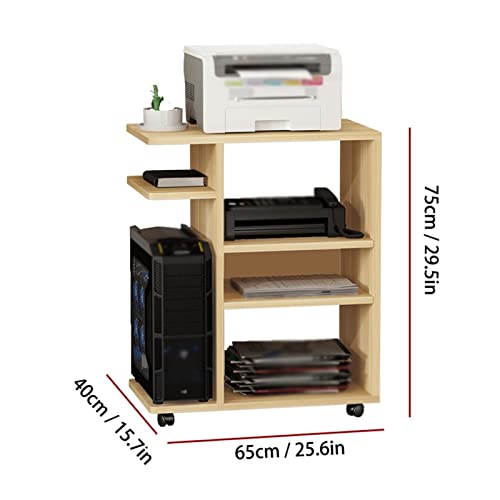 CPU Stand 4-Layer Heavy-Duty Printer Bracket Pc Host Tower Holder with Wheels - Color D