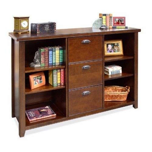 kathy ireland Home by Martin Tribeca Loft Cherry 3 Drawer File/Bookcase - Fully Assembled