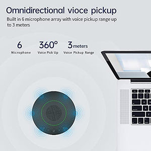 None Conference Microphone Omnidirectional Computer Mic 360° Voice Pickup Touch-Sensor Buttons with Mute Key
