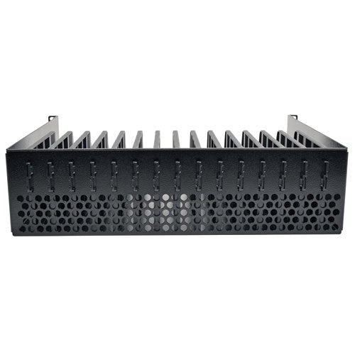 Tripp Lite 3U Rack Mount Tablet iPad Laptop Chromebook Storage Shelf for Racks SR16SHELF Black