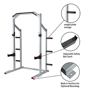 GDLF Power Rack Squat Stand Home Gym Strength Training Power Cage Weight Rack with Pull Up Attachment